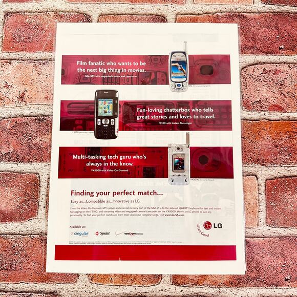 2005 LG Flip Cell Phone Ad Y2K Tech Nostalgia Original Vintage Print Ephemera - Picture 6 of 6